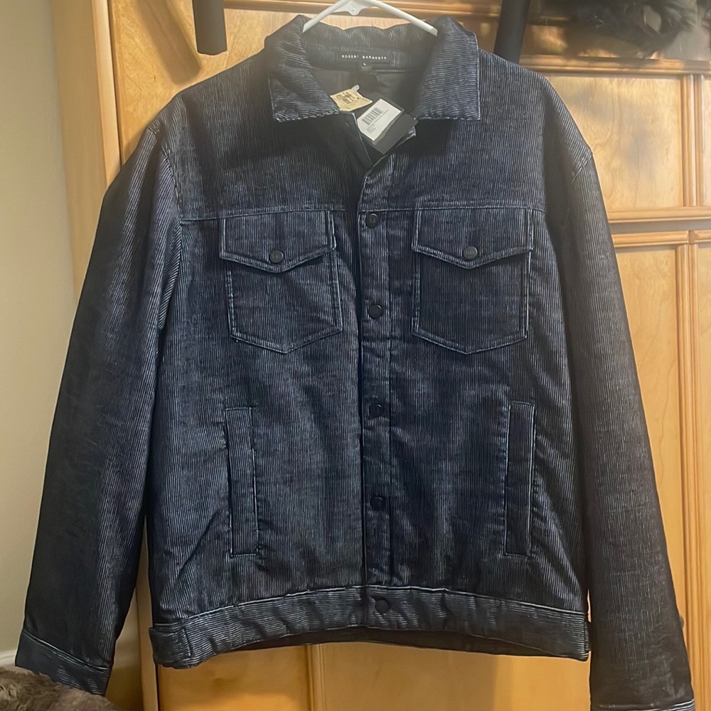 Large Patrick James navy corduroy jacket (new and still has tags)